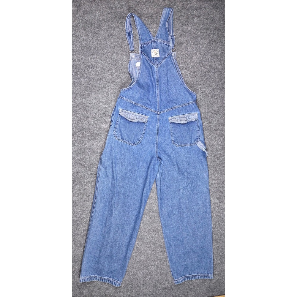 Disney Pooh Denim Overalls Womens Large Blue Winnie the Pooh Piglet Embroidered - Picture 3 of 14
